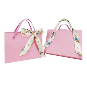 Pink Gift Box - 2 Pack 11x7.6x3.5 Inches Gift Box with Lids,Portable Magnetic...